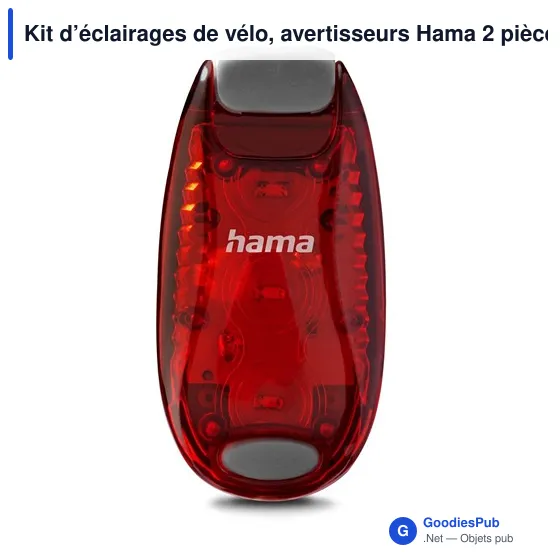 Kit d’éclairages de vélo, avertisseurs Hama 2 pièces - Image 8
