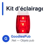 Kit d’éclairages de vélo, avertisseurs Hama 2 pièces - Miniature 9