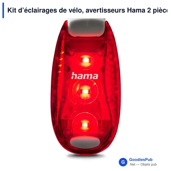 Kit d’éclairages de vélo, avertisseurs Hama 2 pièces - Image 9