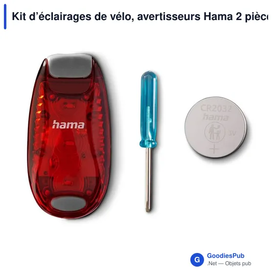 Kit d’éclairages de vélo, avertisseurs Hama 2 pièces - Image 10