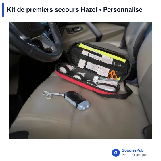 Kit de premiers secours personnalisable avec logo - Hazel - Image 3