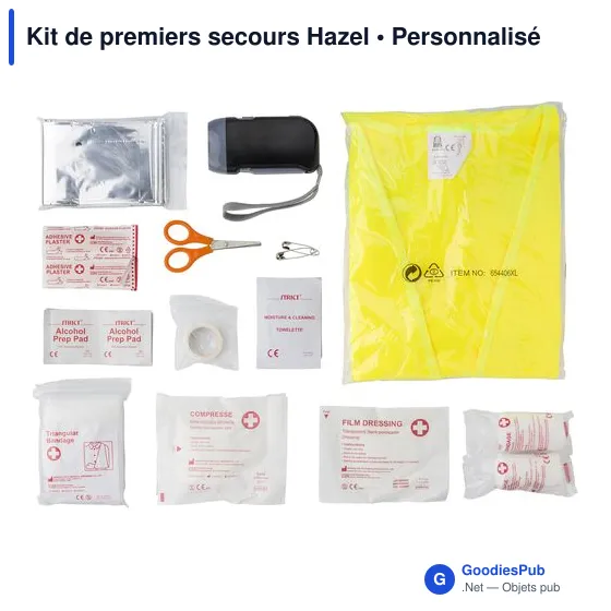 Kit de premiers secours personnalisable avec logo - Hazel - Image 4