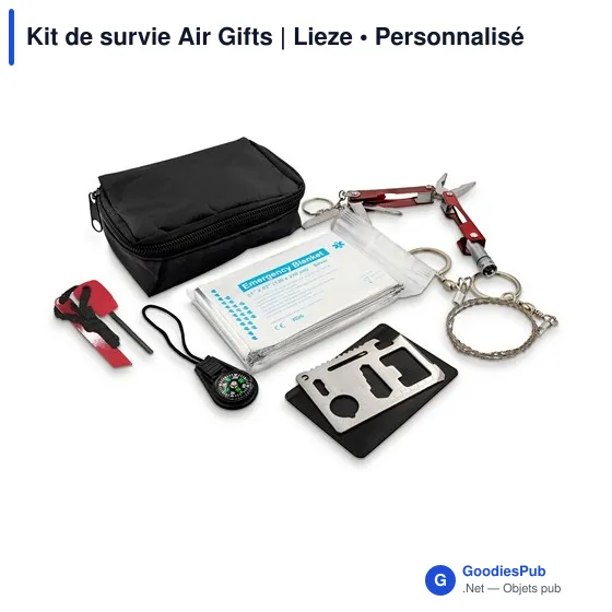 Kit de survie personnalisable Air Gifts avec logo - Image 1