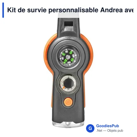 Kit de survie personnalisable Andrea avec logo