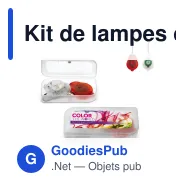 Kit de lampes de vélo personnalisable avant et arrière avec logo - Transparent - Miniature 1