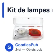 Kit de lampes de vélo personnalisable avant et arrière avec logo - Transparent - Miniature 2