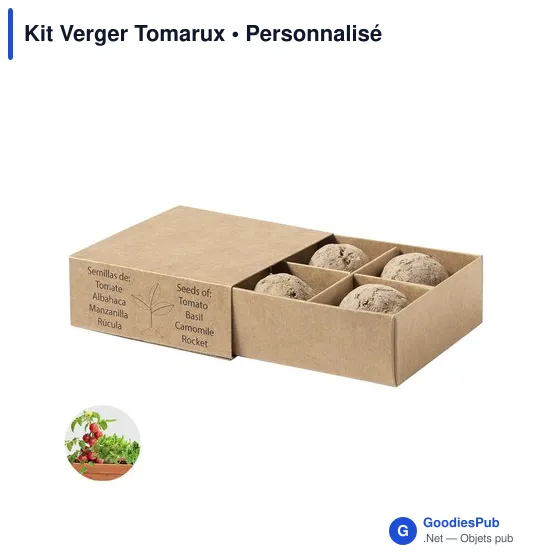Kit de jardin personnalisable avec logo - Kit Verger Tomarux - Image 1
