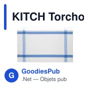 KITCH Torchon de cuisine tissu recycl - Miniature 5