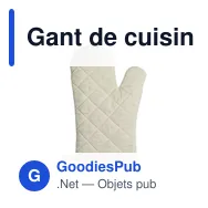 Gant de cuisine personnalisable KitchenGlove avec logo - Miniature 1