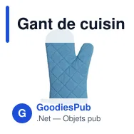 Gant de cuisine personnalisable KitchenGlove avec logo - Miniature 5