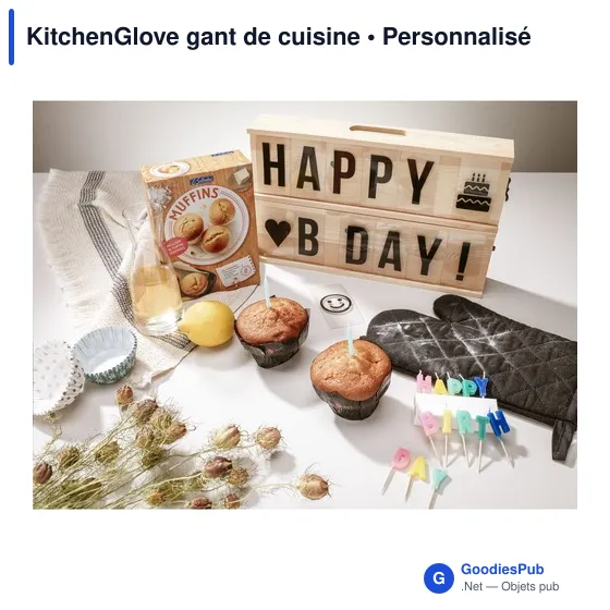 Gant de cuisine personnalisable KitchenGlove avec logo - Image 9