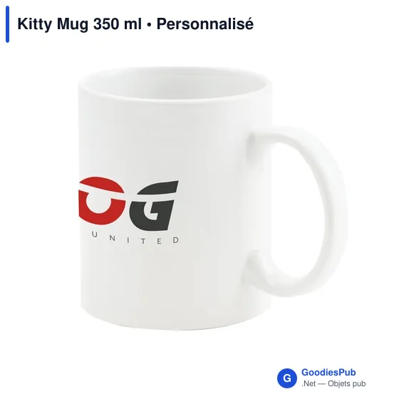 Mug en céramique personnalisable 350 ml avec logo - Kitty Mug - Image 1