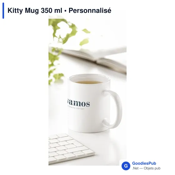 Mug en céramique personnalisable 350 ml avec logo - Kitty Mug - Image 3