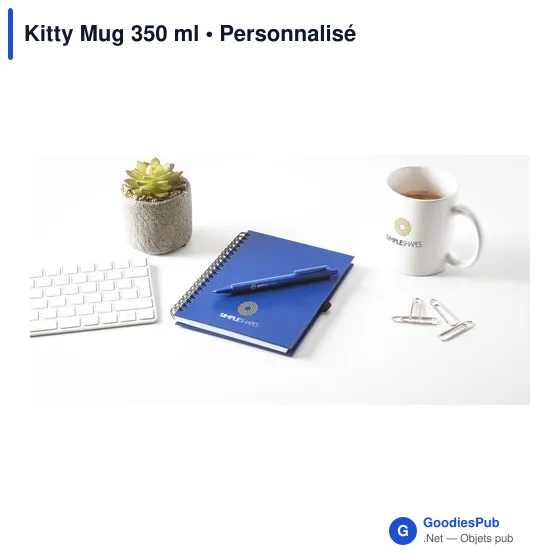 Mug en céramique personnalisable 350 ml avec logo - Kitty Mug - Image 4