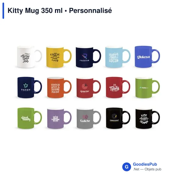 Mug en céramique personnalisable 350 ml avec logo - Kitty Mug - Image 5