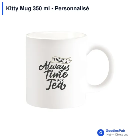 Mug en céramique personnalisable 350 ml avec logo - Kitty Mug - Image 6