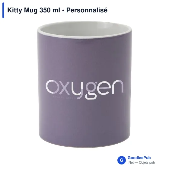 Mug en céramique personnalisable Kitty Mug 350 ml avec logo - Image 2