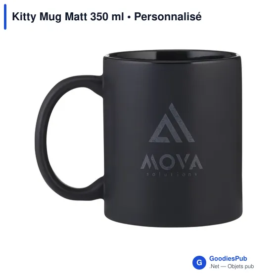 Mug en céramique personnalisable Kitty Mug Matt 350 ml avec logo - Image 1