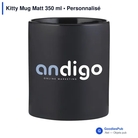 Mug en céramique personnalisable Kitty Mug Matt 350 ml avec logo - Image 2