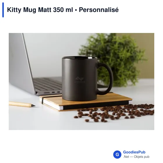 Mug en céramique personnalisable Kitty Mug Matt 350 ml avec logo - Image 3