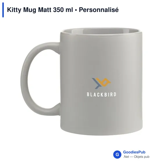 Mug en céramique personnalisable Kitty Mug Matt 350 ml avec logo - Image 8