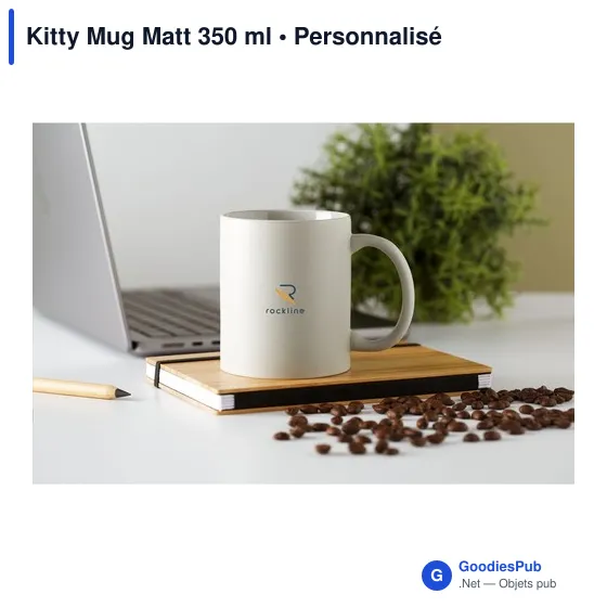 Mug en céramique personnalisable Kitty Mug Matt 350 ml avec logo - Image 10