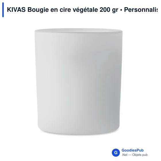 Bougie personnalisable en cire végétale 200 gr avec logo - Image 2