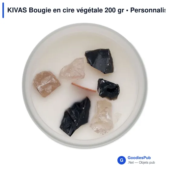 Bougie personnalisable en cire végétale 200 gr avec logo - Image 3