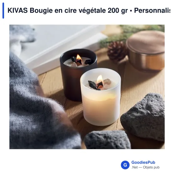 Bougie personnalisable en cire végétale 200 gr avec logo - Image 5