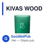 Bougie personnalisable en cire végétale KIVAS WOOD avec logo - Miniature 2