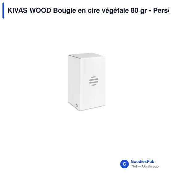 Bougie personnalisable en cire végétale KIVAS WOOD avec logo - Image 11