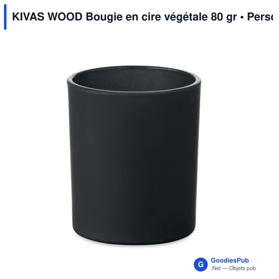 Bougie personnalisable en cire végétale KIVAS WOOD avec logo - Image 12
