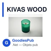 Bougie personnalisable en cire végétale KIVAS WOOD avec logo - Miniature 3