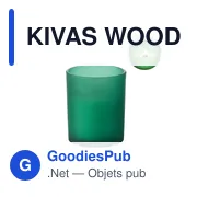 Bougie personnalisable en cire végétale KIVAS WOOD avec logo - Miniature 5