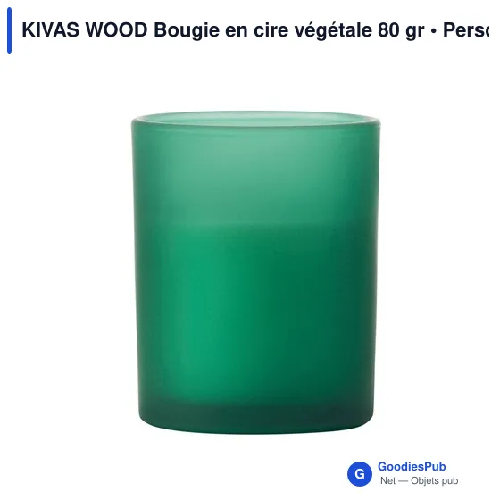 Bougie personnalisable en cire végétale KIVAS WOOD avec logo - Image 6