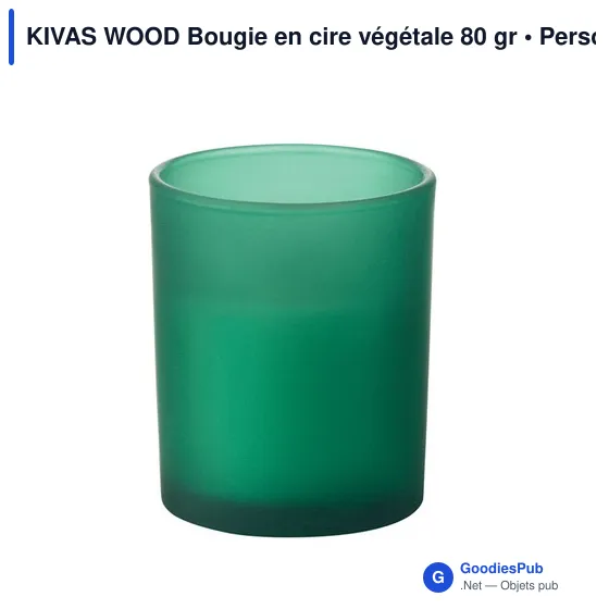 Bougie personnalisable en cire végétale KIVAS WOOD avec logo - Image 7
