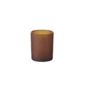Variante marron - Bougie personnalisable en cire végétale KIVAS WOOD avec logo