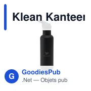 Gourde personnalisable Klean Kanteen Classic 800 ml avec logo - Miniature 2