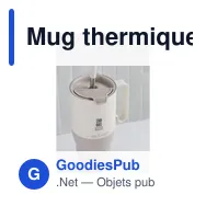 Mug thermique personnalisé avec logo entreprise acier inoxydable recyclé noir - Miniature 9