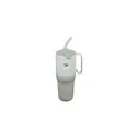 Variante gris clair - Mug thermique personnalisé avec logo entreprise acier inoxydable recyclé noir