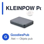Powerbank personnalisable KLEINPOW 5000 mAh avec logo - Miniature 1