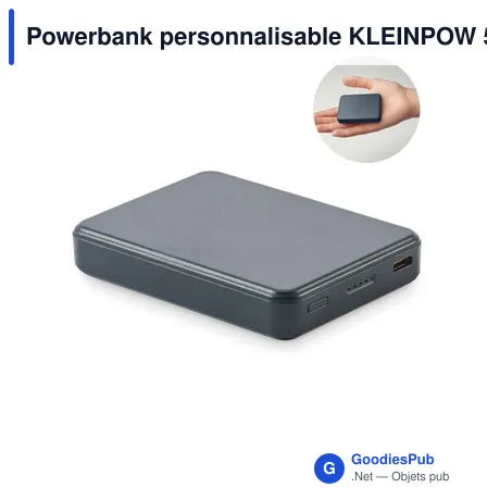 Powerbank personnalisable KLEINPOW 5000 mAh avec logo
