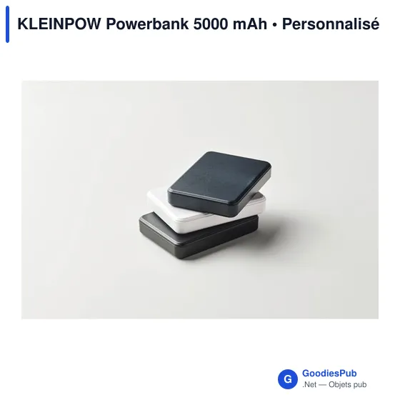Powerbank personnalisable KLEINPOW 5000 mAh avec logo - Image 2