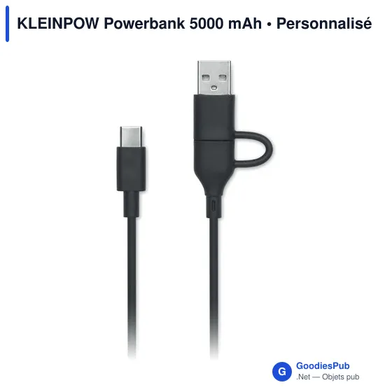 Powerbank personnalisable KLEINPOW 5000 mAh avec logo - Image 9