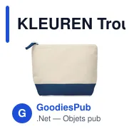 KLEUREN Trousse en coton bicolore - Miniature 1