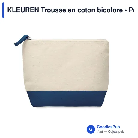 KLEUREN Trousse en coton bicolore
