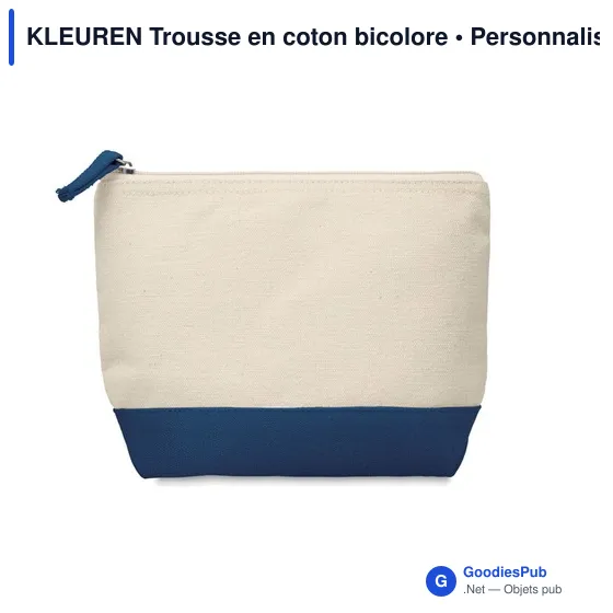 KLEUREN Trousse en coton bicolore - Image 1