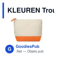 KLEUREN Trousse en coton bicolore - Miniature 3