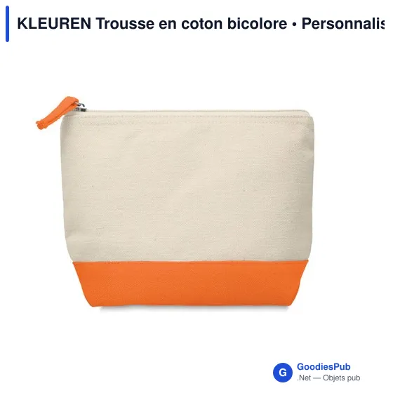 KLEUREN Trousse en coton bicolore - Image 3