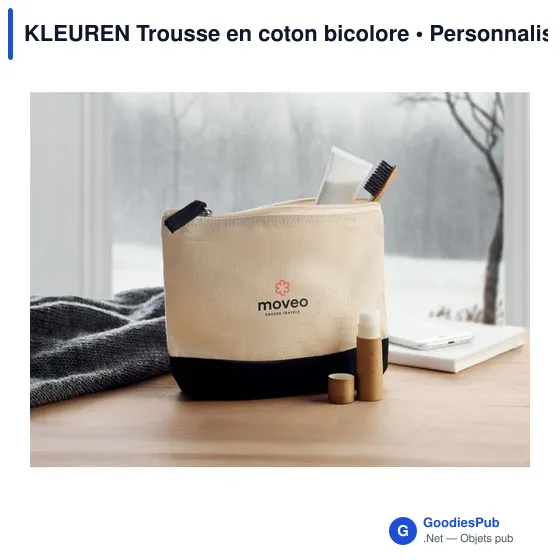 KLEUREN Trousse en coton bicolore - Image 6